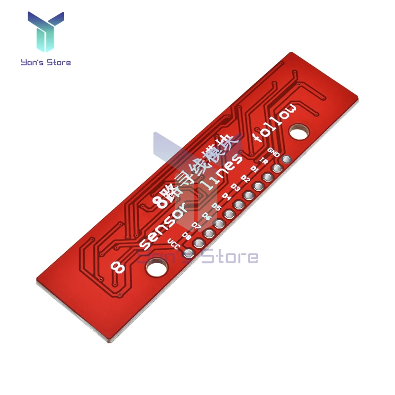 8 Channel IR Infrared Tracking Sensor Module Barrier Line Track Sensor Module Detection Board DIY for Arduino Smart Car Robot