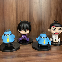 4PCS Anime Assassin's Scissor Seven Cute Sitting Ver. PVC Action Figure Five Six Seven Killer Model Gift 6cm