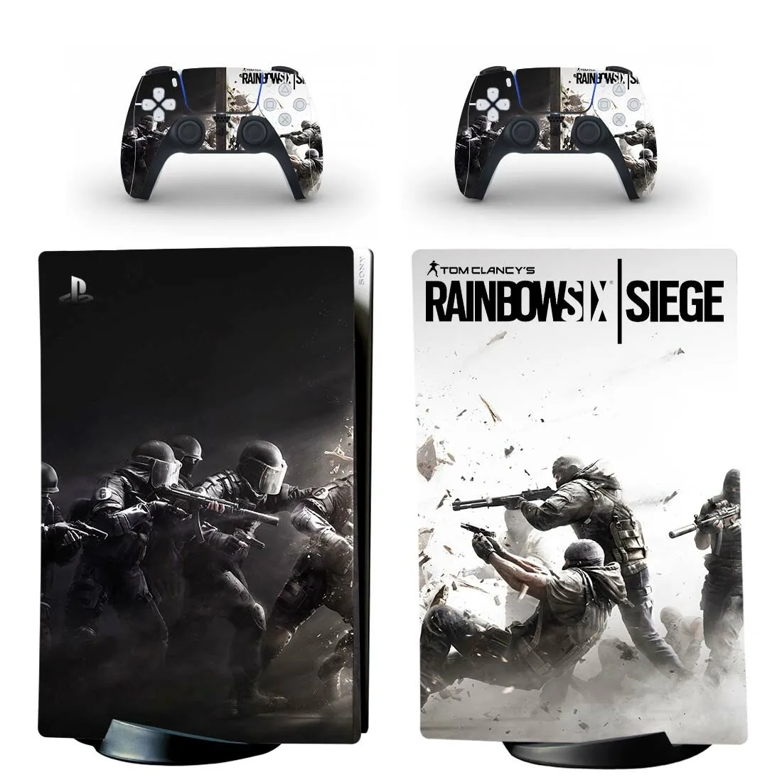 Rainbow Six Siege PS5 Digital Edition Skin Sticker Decal Cover for PlayStation 5 Console and Controllers PS5 Skin Sticker