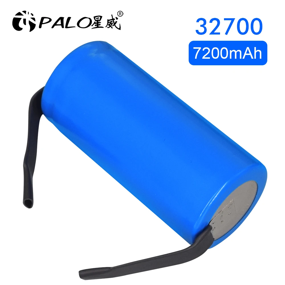 PALO 32700 LiFePO4 bateria 3.2V 7200mAh wysoka moc 32700 bateria + DIY nikiel arkusz i wspornik