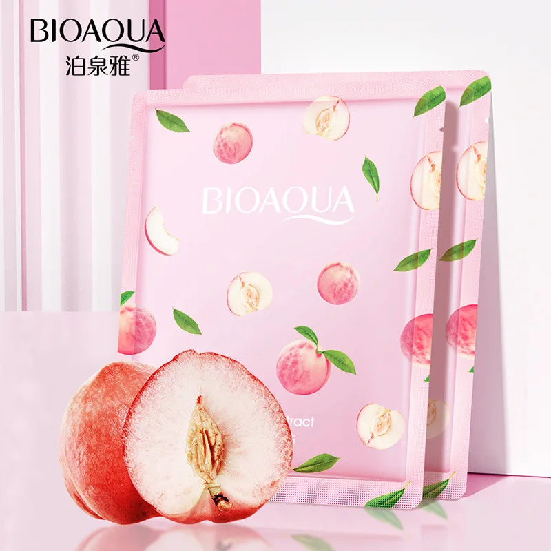 Bioaqua Peach lactobacillus hydrating and nourishing moisturizing delicate bright essence mask 5Pcs/set