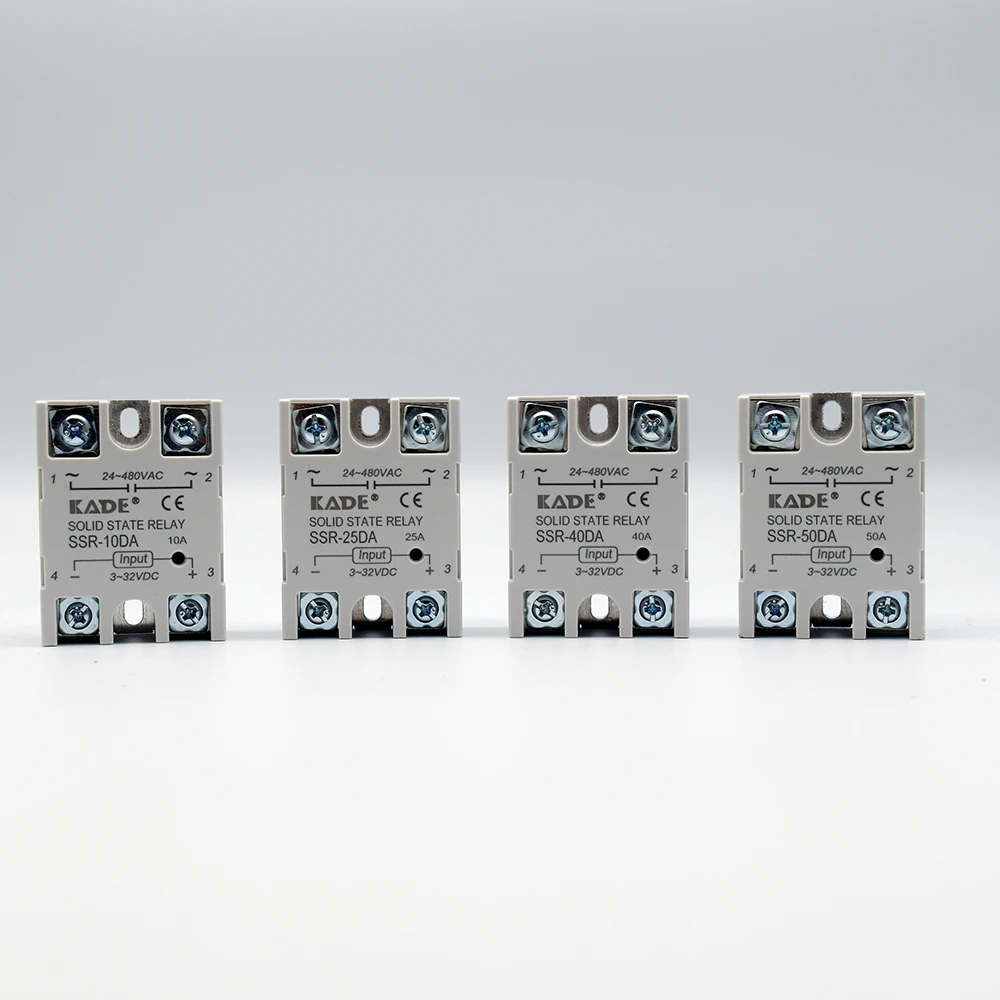 SSR -10DA/25DA/ 40DA/60DA DC control AC SSR white shell Single phase Solid state relay  plastic cover