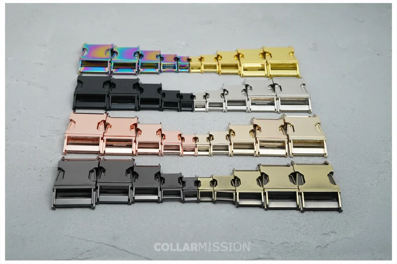 1pc Metal Colorful Side Release Curved Buckles Durable Plated Buckle 10mm, 15mm, 20mm, 25mm Dog Collar Paracord DIY Accessories