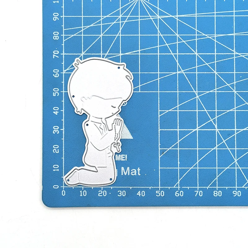 Julyarts The Boy Pray Metal Die Cut Craft Cutting Dies Card Making Stencils Die Cut for DIY Scrapbooking Album Paper Card