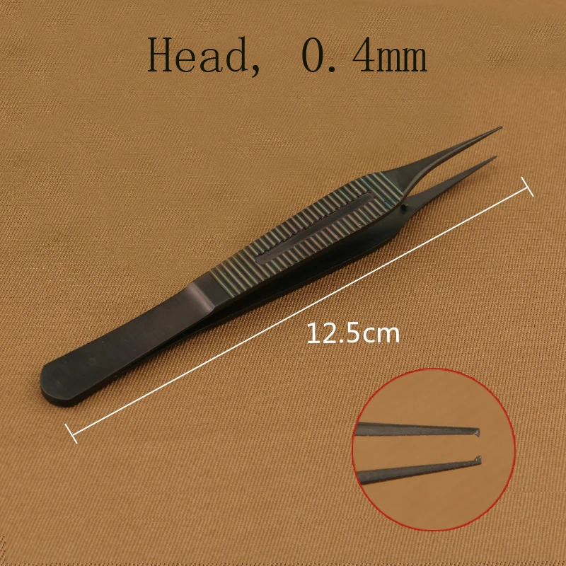 12.5mm/0.4mm de aço inoxidável dos fórceps oftálmicos da cirurgia plástica cosmética do instrumento de funcionamento cirúrgico 0.6 cm de edison