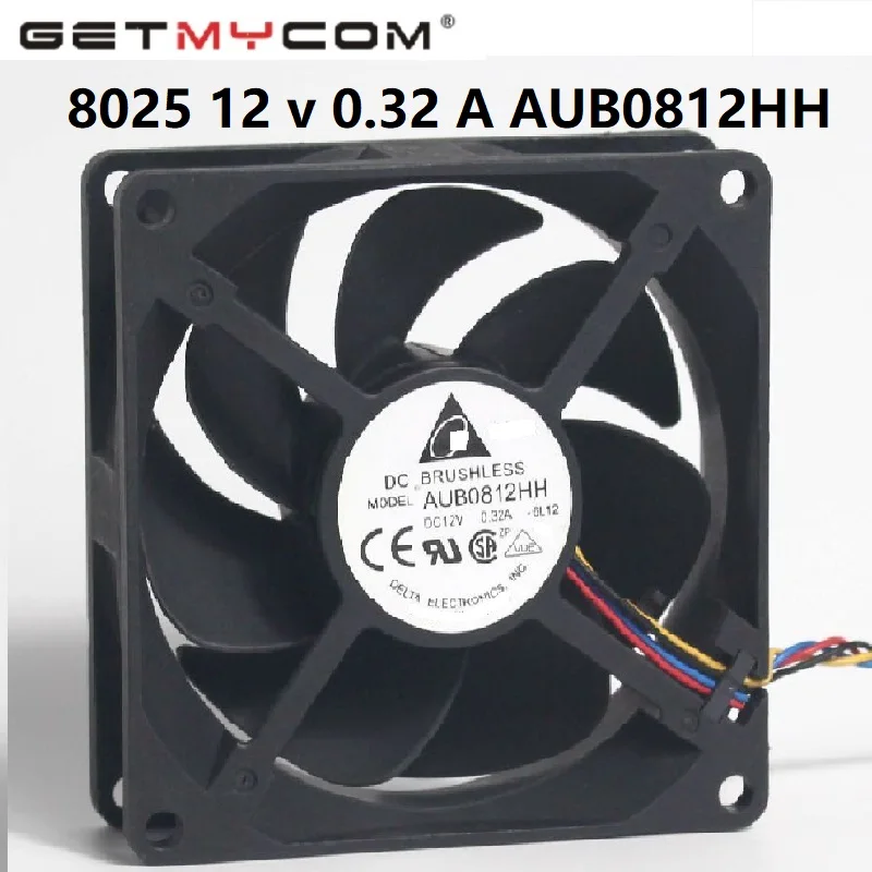 Getmycom Original  AUB0812HH 8025 12 v 0.32 A 4 line temperature control 8 cm chassis fan radiation heat cooling device