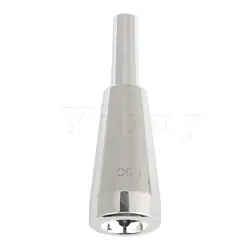 Yibuy 1.5 C Size Heavy Trumpet Mouthpiece Silver-Plated Replacement Parts