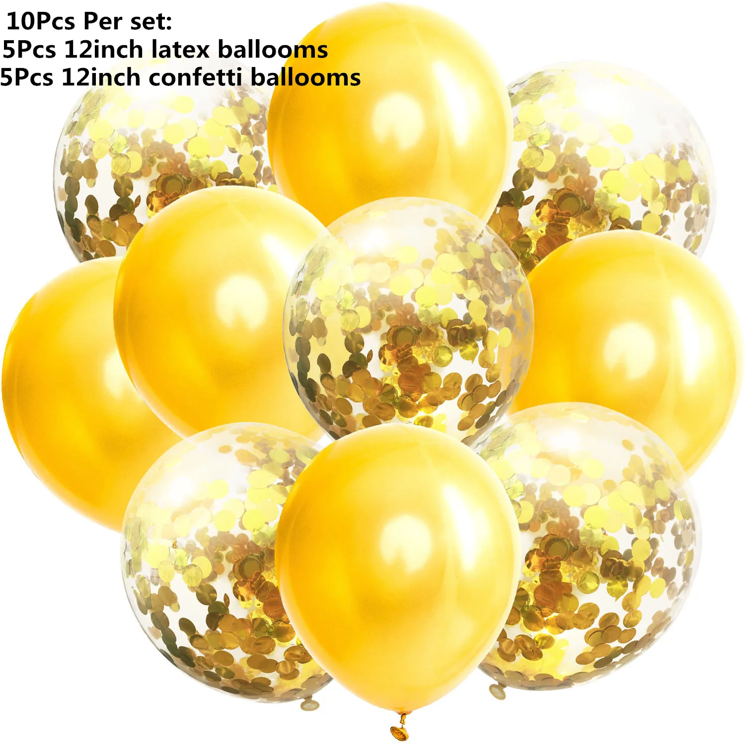 10pcs/lot Mix Rose Gold Confetti Latex Balloons Birthday Party ation Kids Adult Metallic Balloon Helium Ball Wedding party Decor