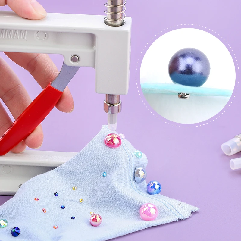 Pearl Setting Machine Tools Pearls Rivet Buttons DIY Handmade Beads Buttons Sewing Accessories For Hats/Shoes/Clothes/Bag/Skirts