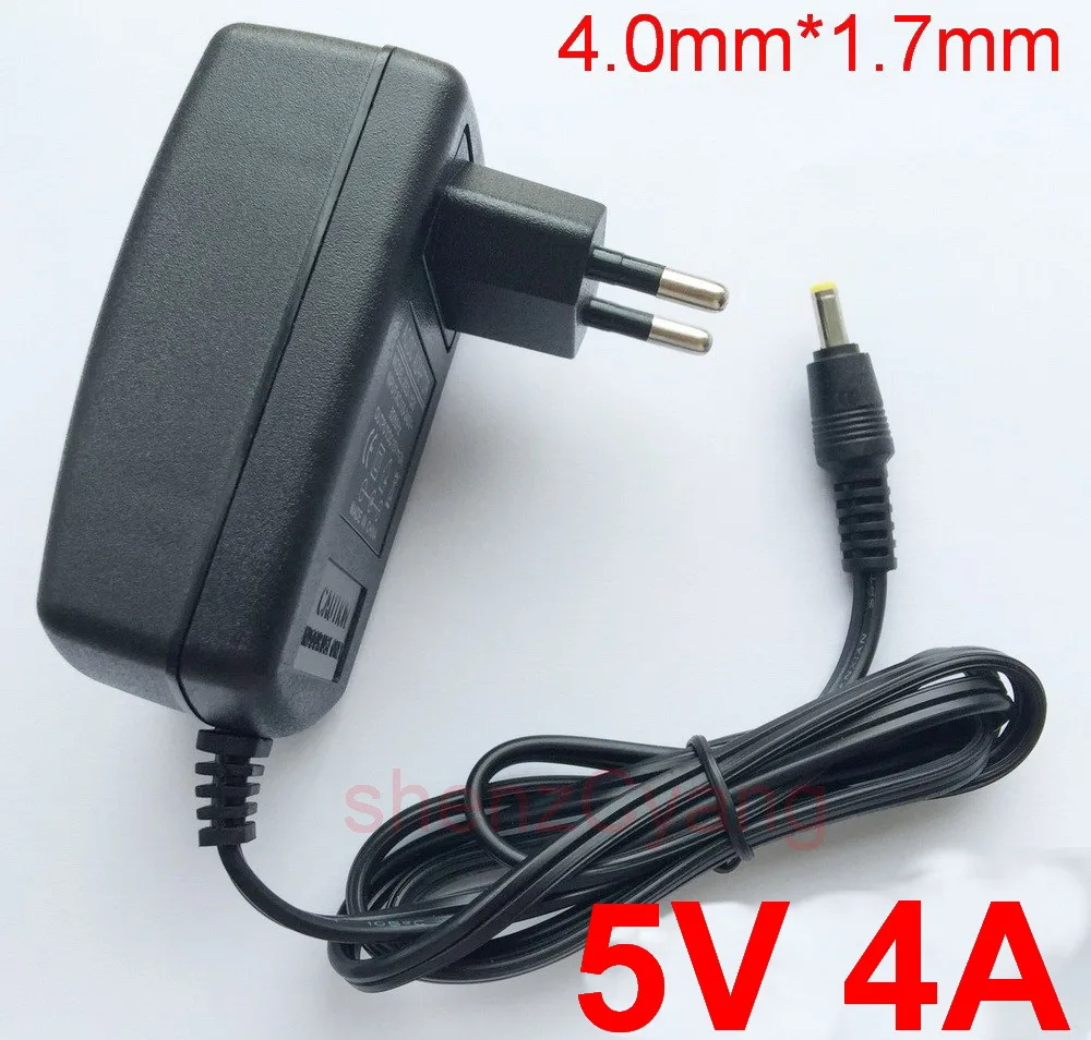 1PCS 5V4A AC 100V-240V Converter Adapter DC 5V 4A 4000mA Power Supply EU Plug  4.0mm x 1.7mm