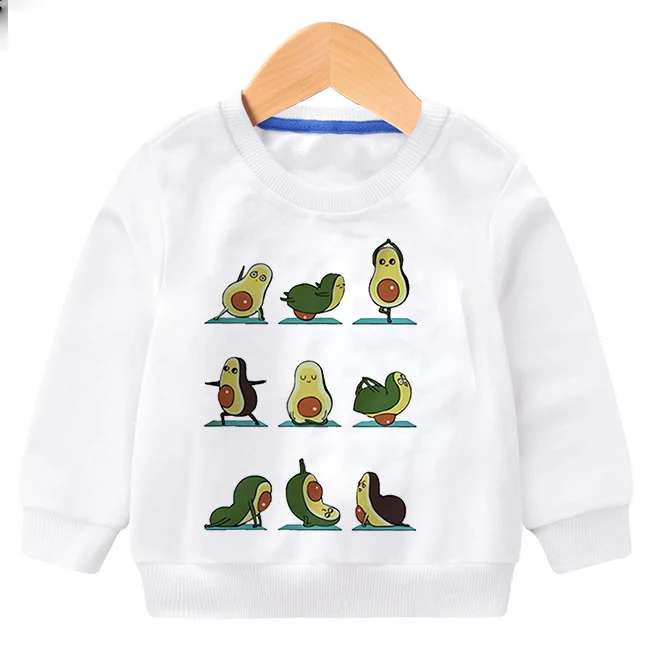 Kids Cotton Avocado Interesting Boys Pullover Tops Baby Long Sleeve Romper Brother Matching Clothes Fashion Boy Clothes Harajuku