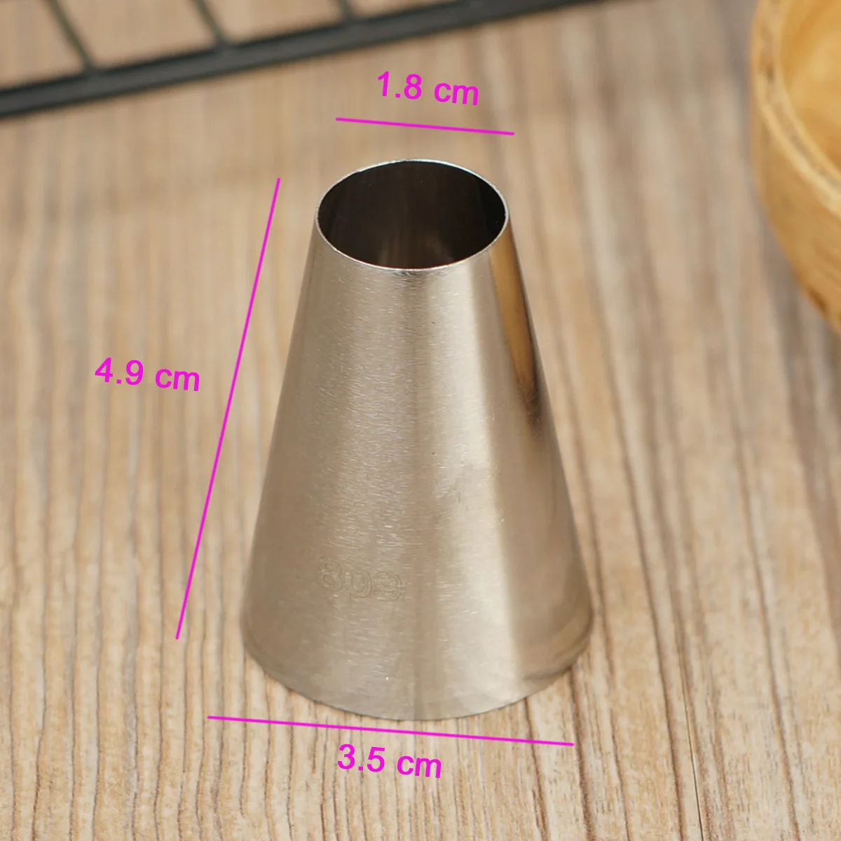 #809 Large Size Round Piping Nozzle Pastry Tips Cake Cream Decorating l Stainless Steel Cupcake Cookie Icing Tips