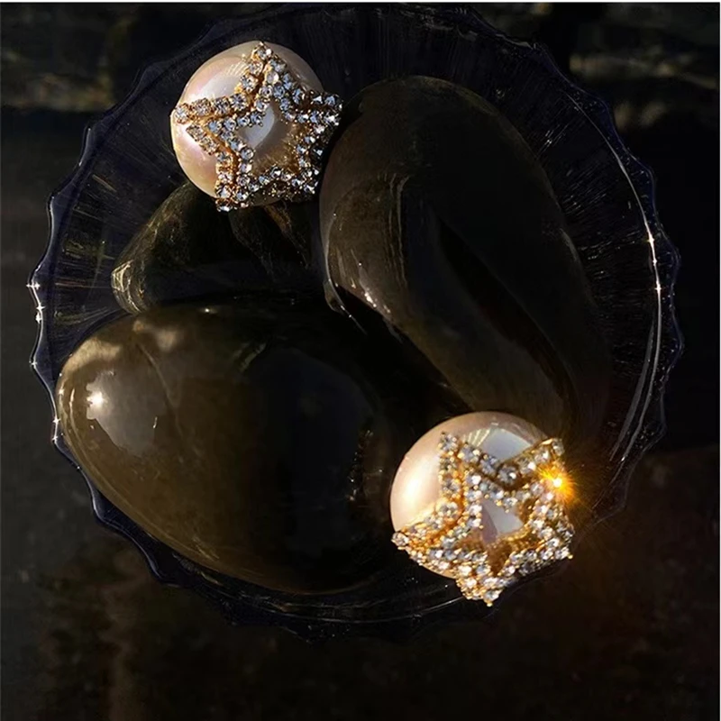 عالية الجودة موضة الاتجاه خمر الكامل الزركون ستار اللؤلؤ أقراط للنساء ، الفاخرة بسيطة وفريدة شخصية الحلو الهدايا