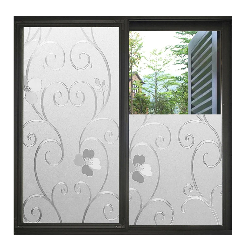 

Static Cling Window Film,Stained Glass Paper,Decorative Frosted Vinyl,PVC,99% UV Isolation,Reduce Glare,3D CottonColor, 30-120cm