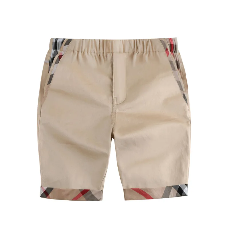

SFX540 2022 new boys spring summer plaid half pants children's khaki shorts quality summer children clothes