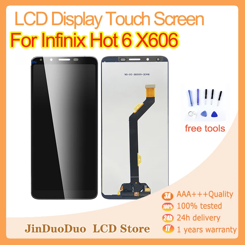 

For Infinix Hot 6 X606 Full LCD Display Touch Screen Panel Digitizer Assembly Replacement Part Hot6 X606D X606C X606 X606B