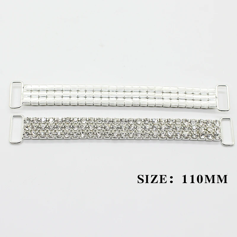 Elasticity Bikini Buckles 2Pcs Bra Buckles165mm Shiny Swimwear Connection Decor Diamond Chain Rhinestones Body building Sexy