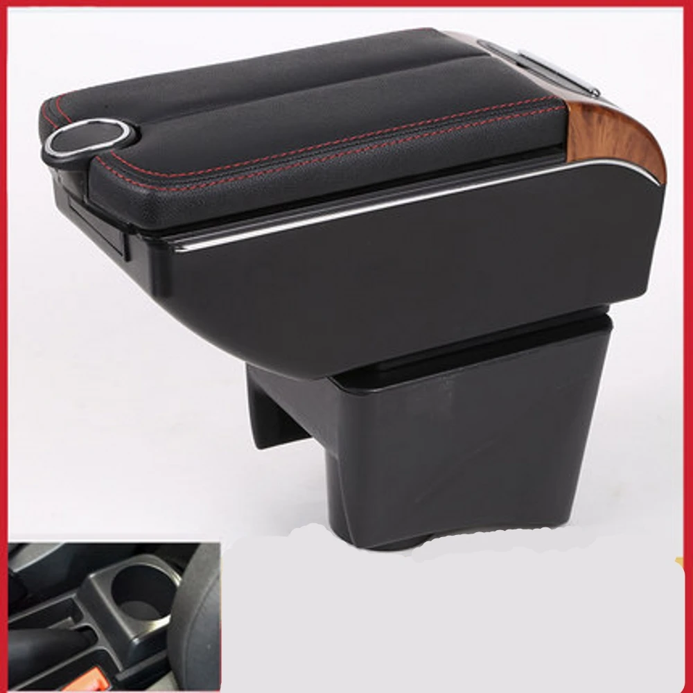 For VolksWagenwerk Polo Mk5 6R Vento Armrest Box Retrofit Parts Center Console Special Storage Space Car Elbow Rest with USB