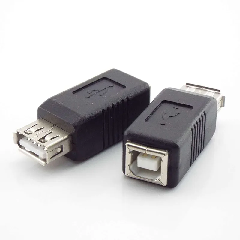 2 szt. Adapter elektronika USB 2.0 typ A żeńskie do typu B męskie złącze konwertera wtyk męski na żeński drukarka, skaner Adapter