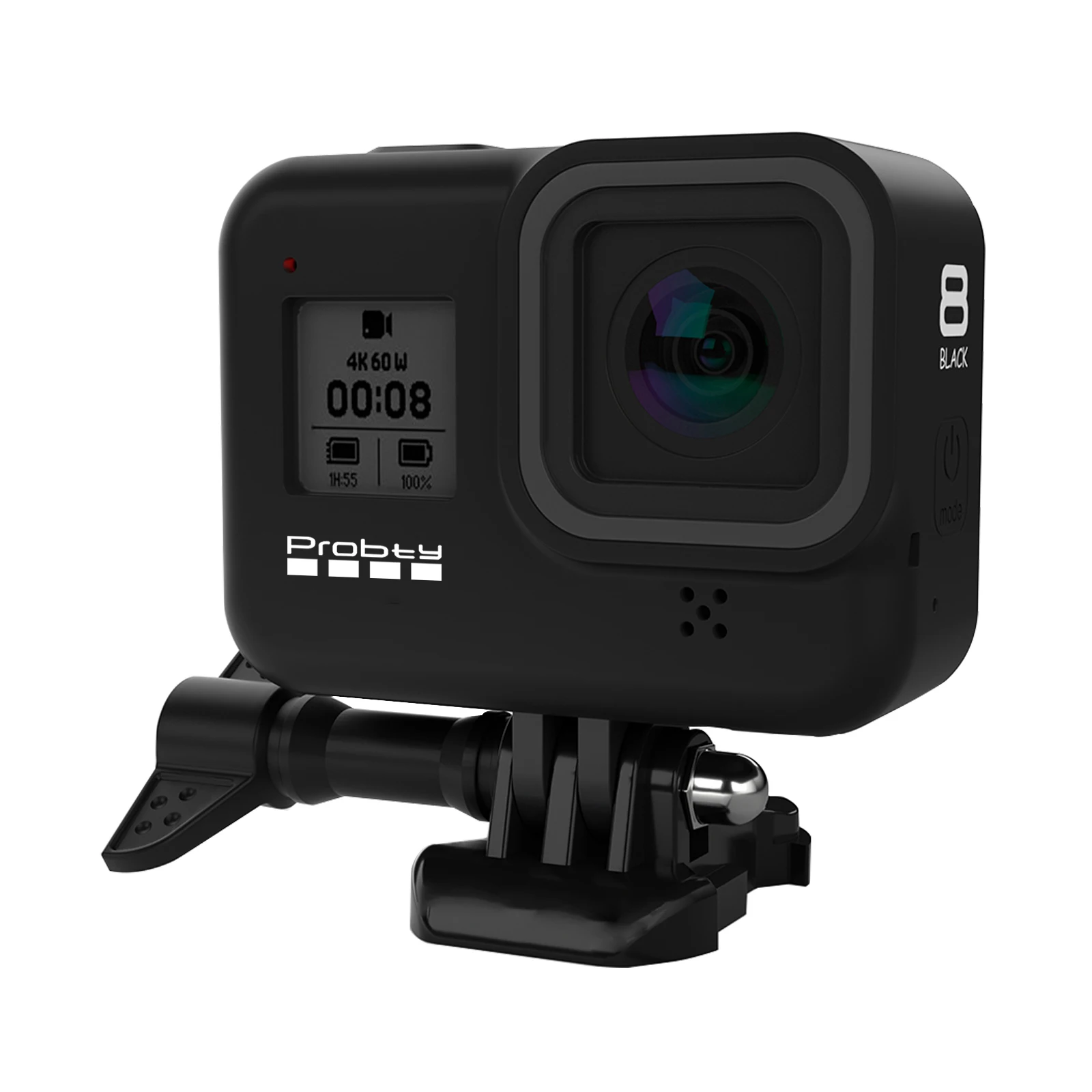 Probty New Soft Silicone Case with Handle Wristband for GoPro Hero 8 Camera Accessories