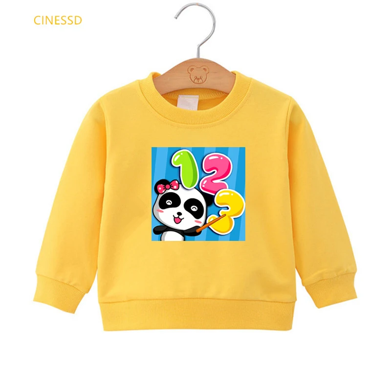 

Cute Sweatshirt Boy Winter Clothes For Kids Girl Panda Animal Print Funny Pullover Fleece Jacket Streetwear Birthday Gift 3-13Y