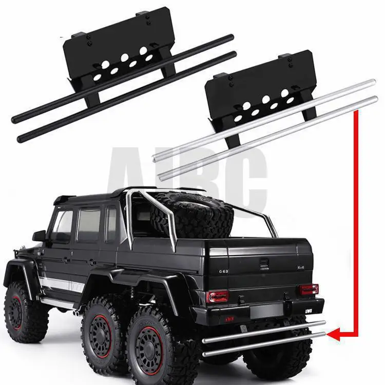 

Rc Rock Crawler Car Metal Rear Bumper For 1/10 Scale Remote Control Car Traxs Trx4 G63 G500 Trx-6 6X6 4X4 Parts Accessories