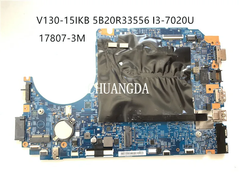 

For Lenovo V130-15IKB laptop motherboard with I3-7020U CPU + 4G RAM 5B20R33556 LV315KB 17807-3M 448.0DC05.003M