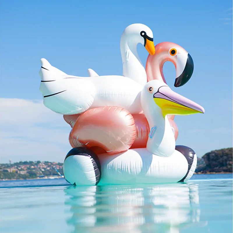 

Inflatable Flamingo 150CM 60 Inch Giant Unicorn Pool Float Ride-On Swimming Ring Adults Children Water Party Toys Piscina