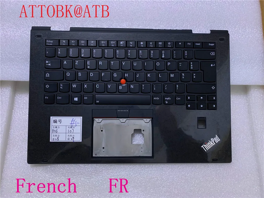 Teclado de laptop eua/espanhol/latino/francês/ru/árabe/br/po/turke para lenovo thinkpad x1 yoga 2a geração yoga 2017 com capa retroiluminada c