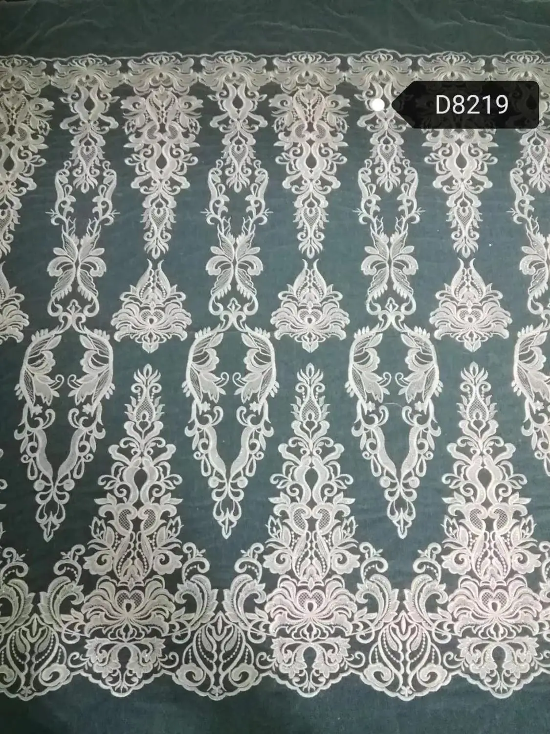 Factory direct-selling french embroidery lace fabric sequins fabric tetoron 10yards