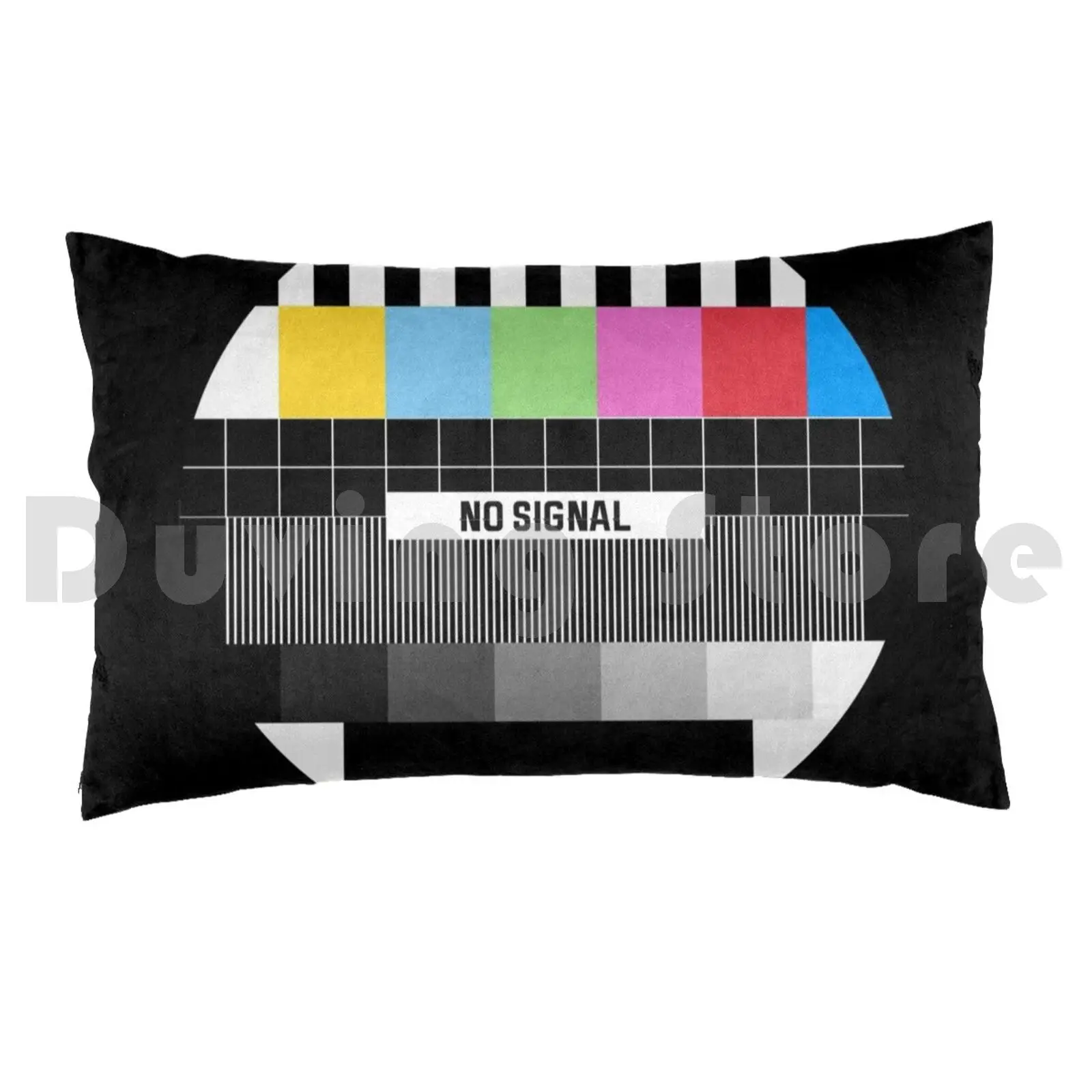 No Signal Tv Face Cover Pillow Case Printed 50x75 No Signal Signal Tv Sign Old Tv Retro Tv