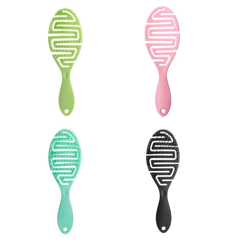 فرشاة تنفيس منحنية-فرش مرنة مع شعيرات نايلون لتجفيف الضربات ، تصفيف الشعر والتنظيف ، فرشاة شعر للرجال والنساء ، & U1JE