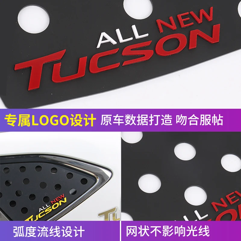 For Hyundai Tucson IX35 2010-2016 2017 2018 2019 2020Car Exterior Rear Window Triangle Glass Decoration Cover Trim Stickers