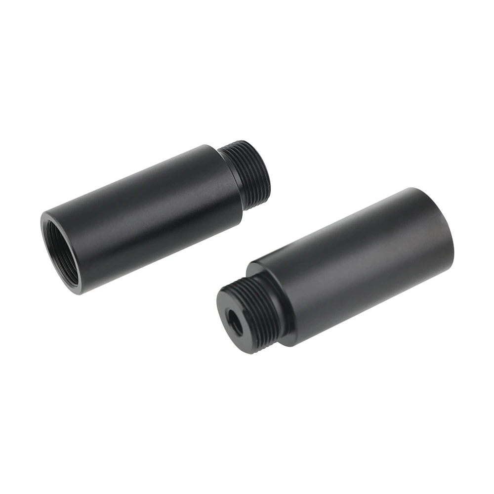 CAMVATE 2 قطعة الألومنيوم مايكرو رود 20 مللي متر 2 "طويل كاميرا قضيب مع 5/8"-27 أنثى إلى 5/8 "-27 ذكر ميكروفون مسمار ملولب محول