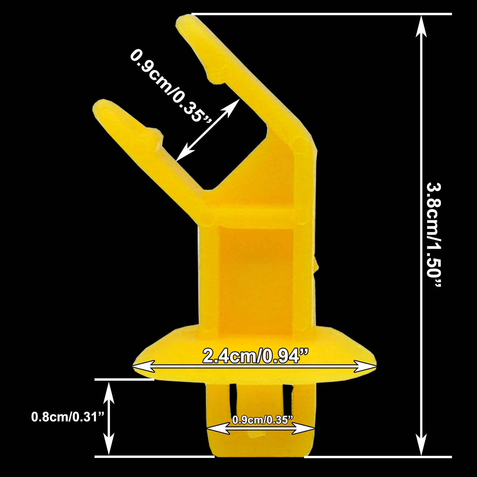 2x Yellow Hood Support Prop Rod Clips AM5Z16828A For Ford Focus C-Max Energi Hybrid Escape Kuga 2013 2014 2015 2016 2017 2018