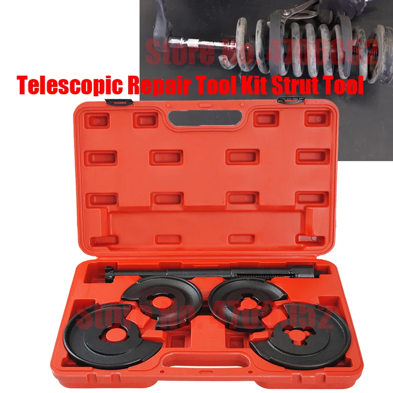 For Mercedes Benz 5pc Coil Spring Compressor Telescopic Repair Tool Kit Strut Tool W123 W124 W202