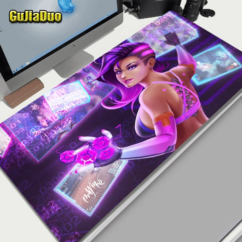 400X900 Ekstra Besar Gamer Sombra Mouse Pad Laptop Pc Cushion Gaming Room Aksesoris Anime Mousepad XXL Kecepatan Non-slip Meja Tikar