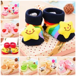 2020 Newborn Cotton Baby Socks Cute Cartoon Animal Slipper Cute Anti Slip Cotton Toddler Baby Socks Shoes 0-24 Month