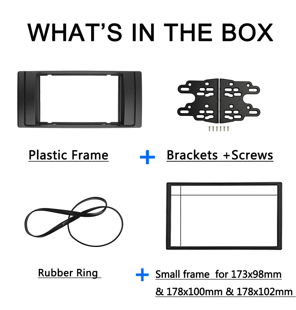 Double 2 Din Fascia For BMW 5-Series E53 X5 E39 Radio CD DVD GPS Stereo Player Panel Dash Mount Trim Kit Surrounded Audio Frame