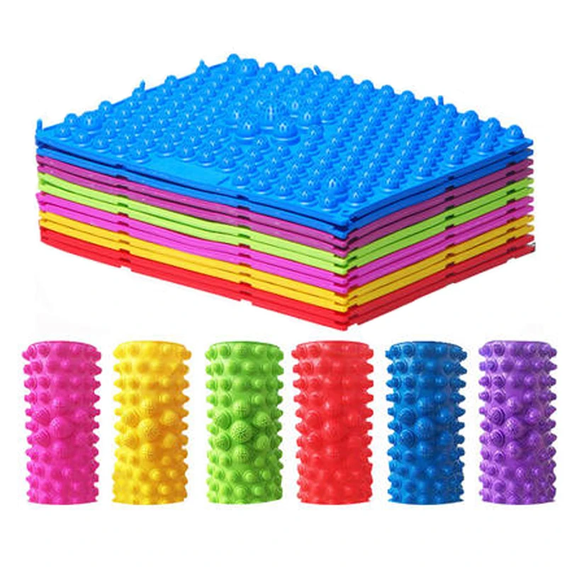 1PC Colorful Kids Sport Reflexology Foot Massage Mat Acupressure Therapy Children Activity Game Sensory Play Games Toys