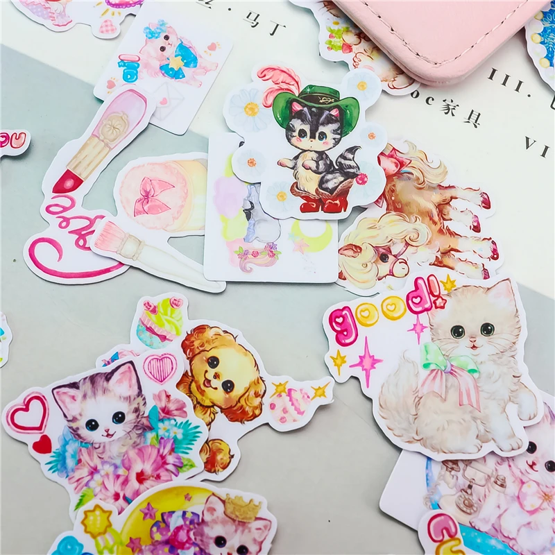 Sticker 40pcs Cartoon Cute Dog Animal Stickers DIY Diary Decor Stickers Scrapbook Cute Stationery Cute Supplies