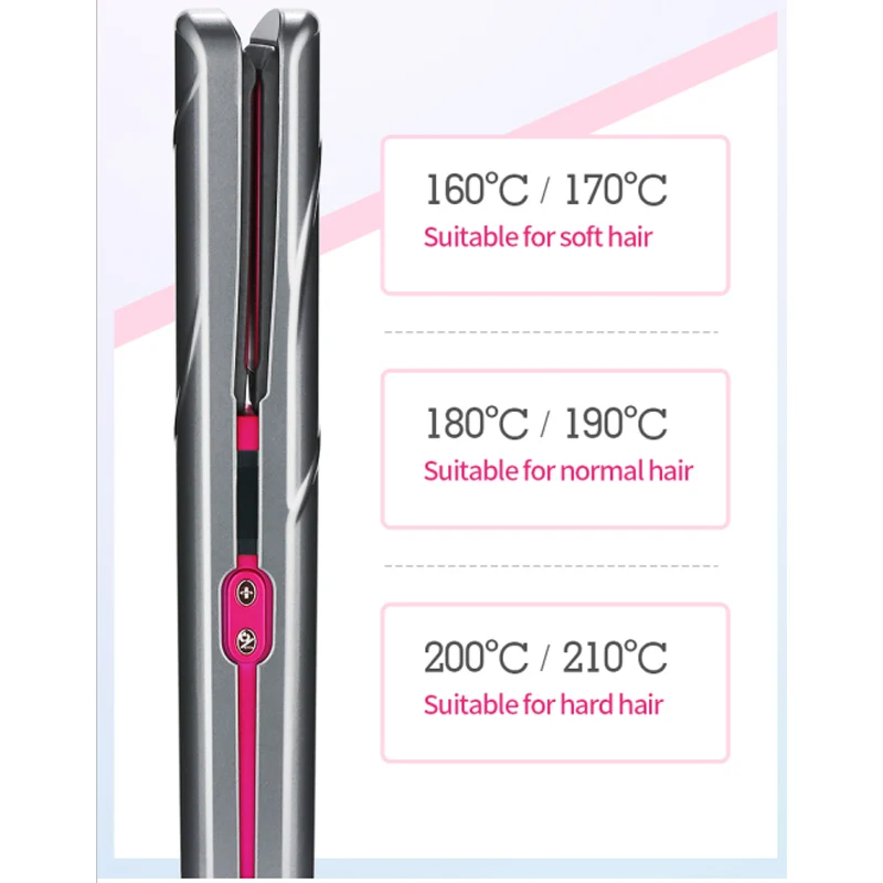 لاسلكي مكواة فرد الشعر شاشة الكريستال السائل حديد مسطح مكواة لفرد الشعر المحمولة السفر المنزل تصفيف الشعر أداة