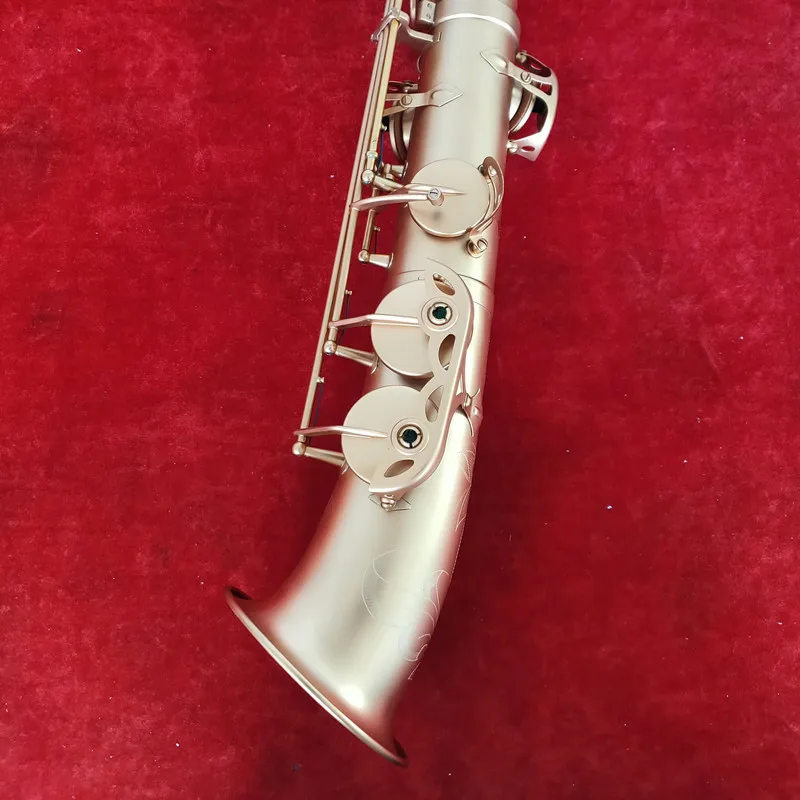 New Arrival Straight pipe  Alto Eb Tune Saxophone Brass Musical Instrument Gold Lacquer Sax With Case Mouthpiece Free Shipping