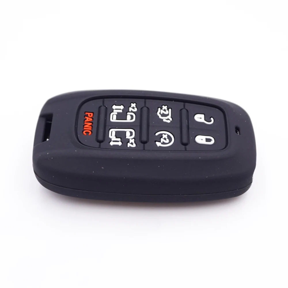 Cocolockey Car Key Cover Fit for CHRYSLER PACIFICA 2017 2018 2019 7Buttons Car Remote Key Silicone Rubber Key Case For Car