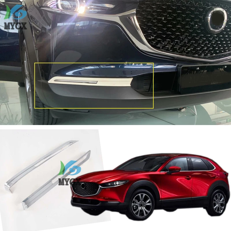 

Chrome Front Fog Lamp Frame Decoration Trim for Mazda CX30 CX-30 2020 2021 Car Exterior ABS Accessories Modified Strip