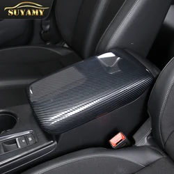 Carbon Fiber Color Center Console Armrest Storage Box Protection Cover Trim For Honda Civic 11th Gen 2022 Car Styling Interior