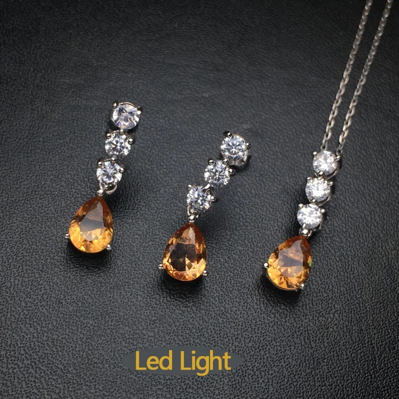 FFGems Elegant CreatedZultanite Jewelry Sets 925 Sterling Silver Diaspore Stone Color Change For Women Lady Party Wedding Gift