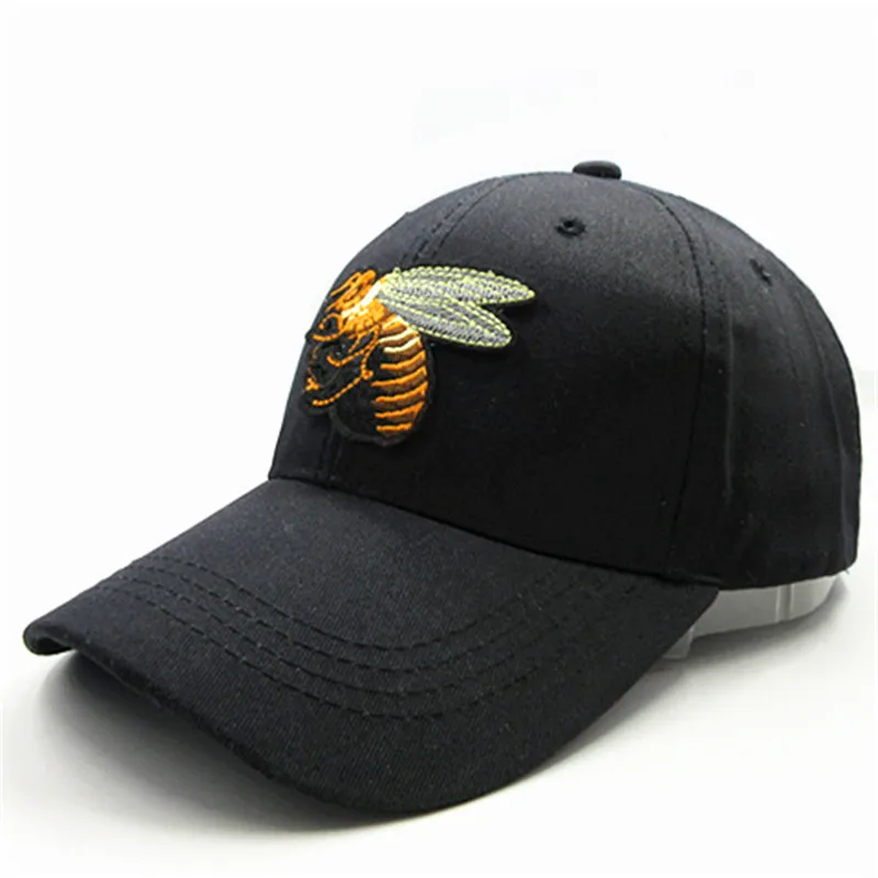 2021 Bee Embroidery Cotton Baseball Cap Hip-hop Adjustable Snapback Hats for Men and Women 28