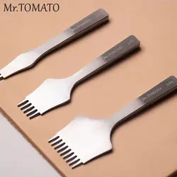 Mr tomato upgrade skórzane szwy francuski styl cut Punch dłuta dziurkacze kaletnicze narzędzia zestaw Craft polerowane rogacz sznurowanie ściegu DIY