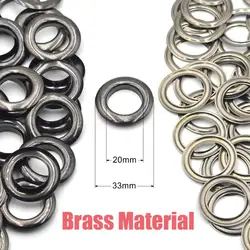 KALASO 10sets 20mm Pure Brass Material Big Size Black Grommet Eyelet With Washer Fit Leather DIY Craft Shoes Belt Cap